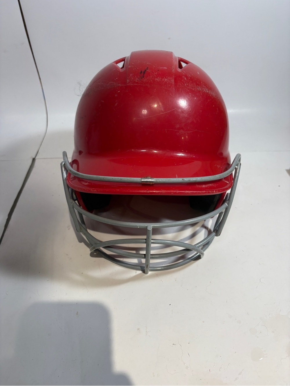 Champro Sports Baseball/Softball Helmet Full Face Red Size 6-1/2 - 7-1/8 As Pict